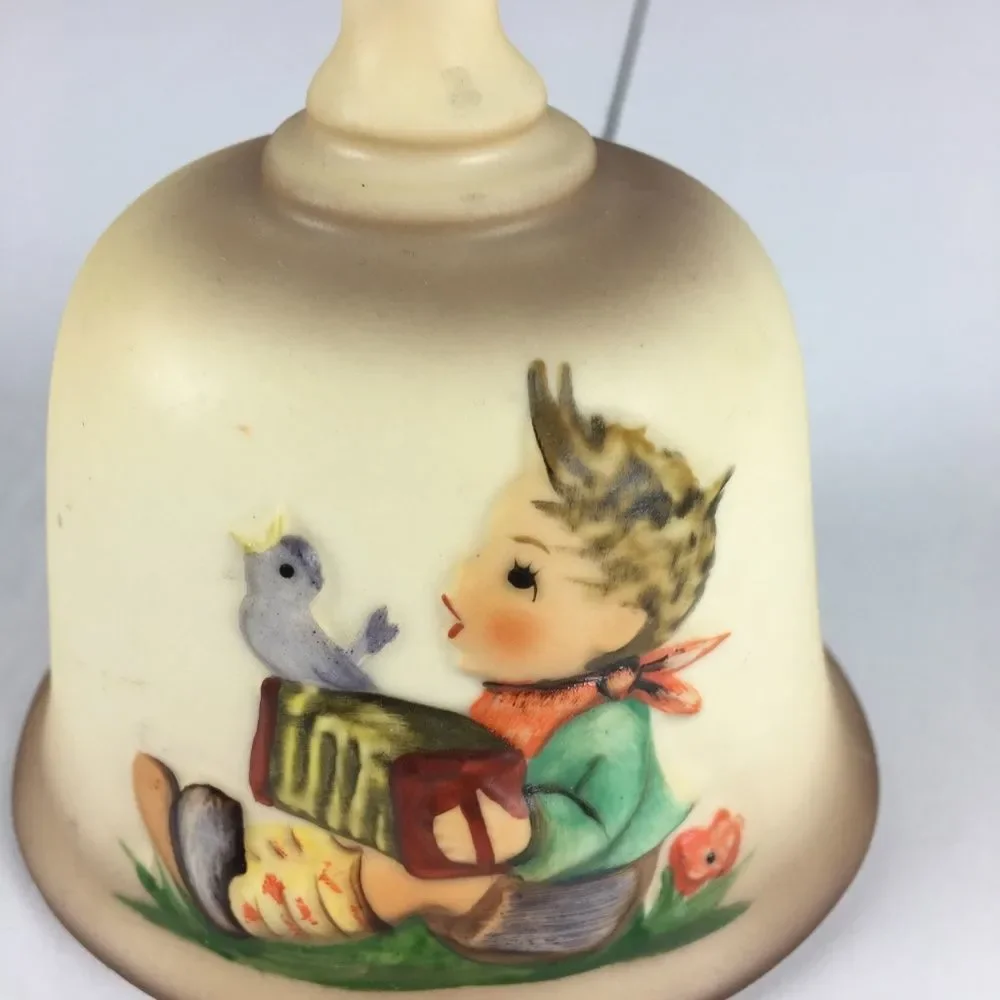 Vintage 1978 Hummel German Boy with Accordion Bell Made in West Germany